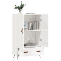 vidaXL Vysoká skrinka lesklá biela 69,5x31x115 cm kompozitné drevo