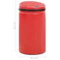 vidaXL Automatický odpadkový kôš, senzor 50 l, uhlíková oceľ, červený