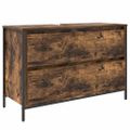 vidaXL Sada kúpeľňového nábytku 3 ks Dymová dub 90 x 34,5 x 60 cm