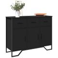 vidaXL Komoda čierna 97x32,5x74,5 cm kompozitné drevo