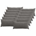 vidaXL Poťah na podložku 12 pcs HEERLEN Tmavosivá 40 x 80 cm manšestr