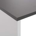 vidaXL Barový stôl s 2 stolovými doskami, bielo sivý 130x40x120 cm