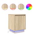 vidaXL Nočné skrinky s LED osvetlením 2 ks Dub sonoma 38x34x50 cm