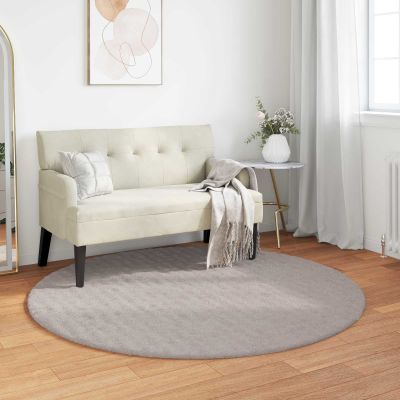 vidaXL Kusové koberce Okrúhly SIROLO Piesková Ø 160 CM Polyester
