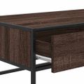 vidaXL Konferenčný stolík hnedý dub 100x50x35 cm kompozit. drevo a kov