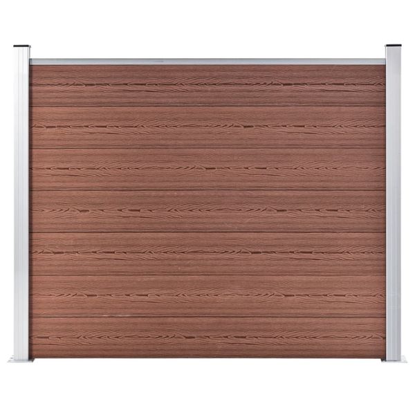 vidaXL Plotový panel WPC 180x146 cm hnedý