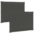 vidaXL Vankúše na sedenie 2 ks Polyester Antracitová 47 x 36 x 2 cm