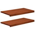 vidaXL Parapety 2 ks Hnedá 80 x 40 x 2 cm Masívne bukové drevo