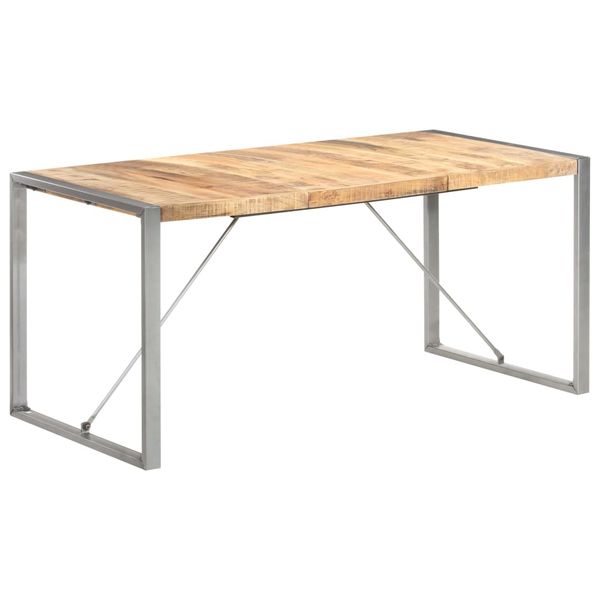 vidaXL Jedálenský stôl 160x80x75 cm masívne surové mangovníkové drevo
