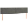 vidaXL Čelo postele s LED tmavosivé 180x5x78/88 cm zamat