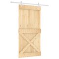 vidaXL Posuvné dvere 100 x 210 cm Prírodná a biela
