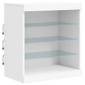 vidaXL Komoda s LED svetlami biela 60,5x37x67 cm