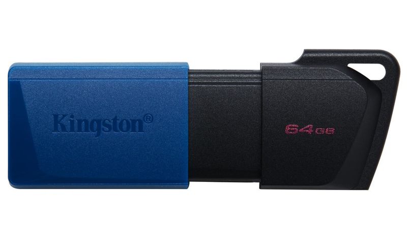 KINGSTON DataTraveler EXODIA M 64GB / USB 3.2 Gen1 / čierna + modrá Flashdisk, 64GB, USB 3.2 Gen1, čierno-modrý