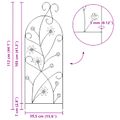 vidaXL Záhradný plot 3 ks Čierna 112 x 39,5 cm Oceľ