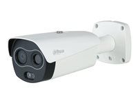 Termálna/sieťová bezpečnostná kamera - bullet - vonkajšia - prachotesný / vodotesný - farebný (Deň a noc) - 4 MP - 2336 x 1752 (optické) / 256 x 192 (tepelné) - 720p, 1080p - objektív fixed iris - pevné ohnisko - audio - LAN 10/100 - H.264, H.265, H.264H, MJPEG, H.264B - jednosmerný prúd 12 V / PoE