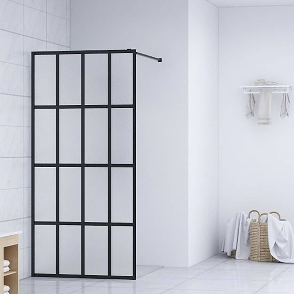 vidaXL Sprchová zástena walk-in, matné tvrdené sklo 118x190 cm