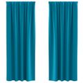 vidaXL Záclony na zatemnenie s krúžkami 2 ks Tyrkysová 245 x 140 cm