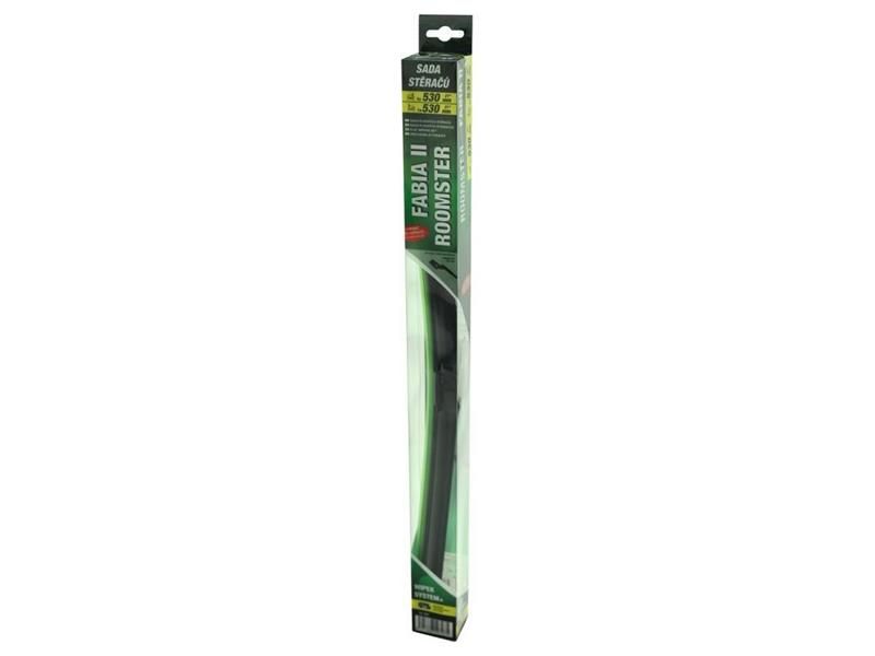 Ploché stierače COMPASS FLAT SET 530+530 mm GREEN FAB II