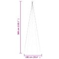 vidaXL Vianočný stromček na stožiari teplé biele svetlo 310 LED 300 cm