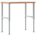 vidaXL Pracovný stôl 100x60x(73-99,5) cm dubový masív obdĺžnikový