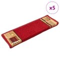 vidaXL Nášľapy na schody samolepiace 5 ks 65x21x4 cm červené