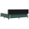 vidaXL Posteľ s pružinovým rámom Tmavozelená 200 x 200 cm Zamat