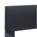 vidaXL Posteľný rám s LED, čierny, umelá koža 140x200 cm