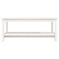 vidaXL Konferenčný stolík biely 110x55x45 cm borovicový masív