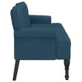 vidaXL Lavička s operadlom modrá 119,5x64,5x75 cm zamat