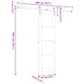 vidaXL Posuvné dvere ORKDAL Prírodná a čierna 61 x 198,5 cm