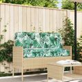 vidaXL Sada vankúšov Oxfordská látka Vzor listov 120 x 50 x 52 cm