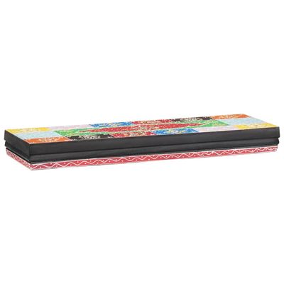 vidaXL Stenné police Viacfarebný 60 x 20 x 6 cm Masívne mango drevo