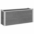 vidaXL Vyvýšený záhradný záhon Sivá 100 x 30 x 42 cm WPC a hliník