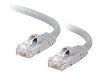 Prepojovací kábel - RJ-45 (M) do RJ-45 (M) - 15 m - UTP - CAT 5e - lisovaný, prevedenie bez hrbolčekov, licna - sivá
