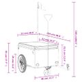 vidaXL Vozík za bicykel, čierno zelený 30 kg, železo