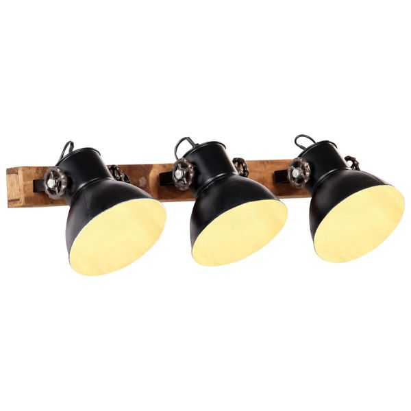 vidaXL Industriálna nástenná lampa, čierna 65x25 cm E27