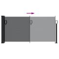 vidaXL Zaťahovacia bočná markíza čierna 100x300 cm