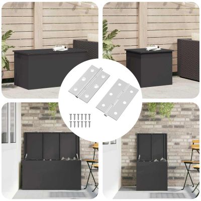 vidaXL Pánt Jednofarebný 2 pcs Strieborná 58 x 35 x 1 mm Oceľ