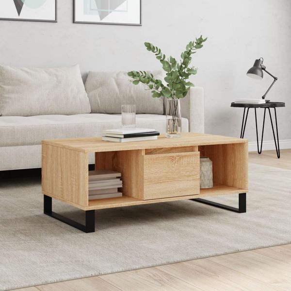 vidaXL Konferenčný stolík dub sonoma 90x50x36,5 cm spracované drevo