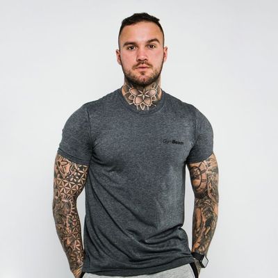 Tričko Basic Dark Grey - GymBeam, veľkosť XXL