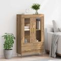 vidaXL Highboard Remeselný dub 69,5 x 31 x 115 cm