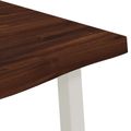 vidaXL 120 x 70 x 75 cm Pevné akáciové drevo Tmavohnedá a biela