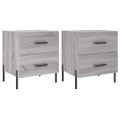 vidaXL Nočné stolíky 2 ks sivé sonoma 40x35x47,5 cm kompozitné drevo