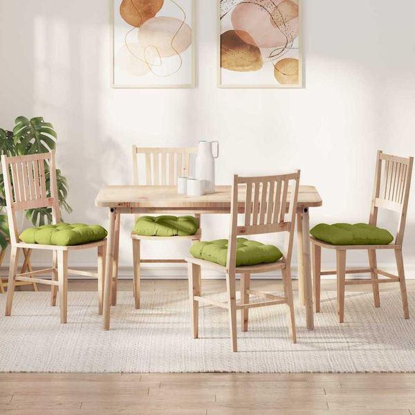 vidaXL Vankúše na sedenie 4 pcs Svetlo zelená 40 x 40 x 12 cm látka