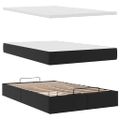vidaXL Osmanský rám postele s matracom čierna 120x200 cm umelá koža