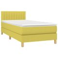 vidaXL Boxspring posteľ s matracom zelená 100x200 cm látka