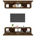 vidaXL TV skrinky 4 ks hnedý dub 80x30x30 cm spracované drevo