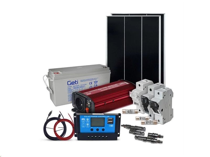 Solárna sústava ostrovná SOLARFAM 110Wp, 12V, batéria 100Ah, menič 230VAC 600W