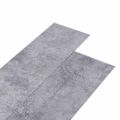 vidaXL Nesamolepiace podlahové dosky, PVC 4,46 m² 3 mm, cementovo sivé