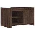 vidaXL Konferenčný stolík hnedý dub 80x50x50 cm kompozitné drevo